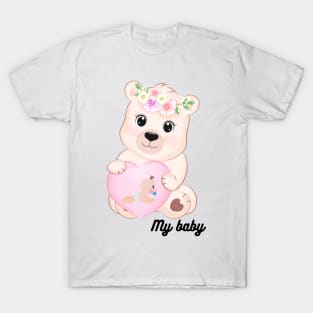 beautiful colorful teddy bear print T-Shirt